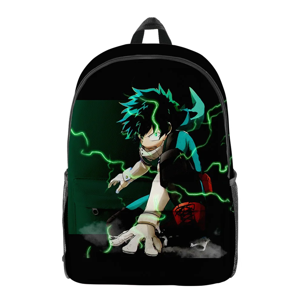 

High Quality Anime My Hero Academia Backpack Teenager Students Tough School Bags 3D Oxford Waterproof Sports Laptop Backpack