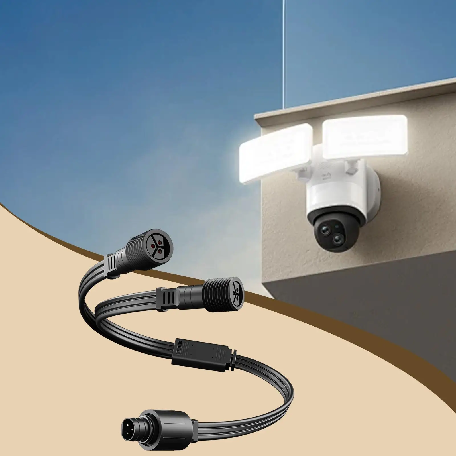 Outdoor Lights Extension Cable Holiday Decoration Plug and Play Heat Resistant