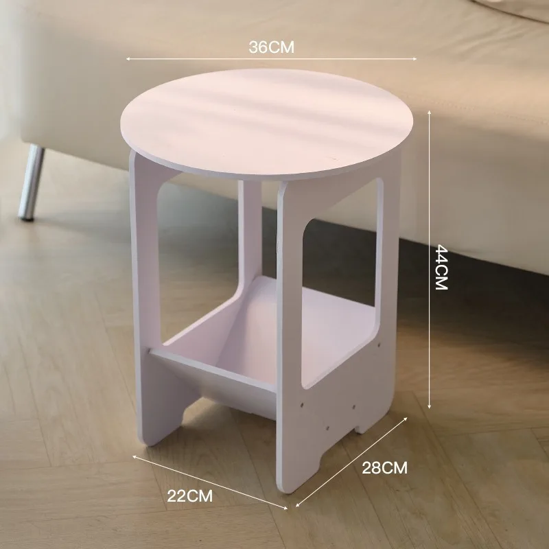 Living room storage table modern minimalist style portable round table black and white furniture round table