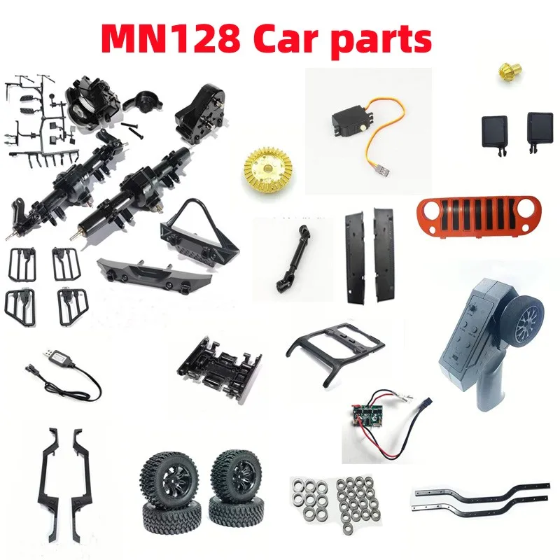 MN MN128 MN-128 RC Car Parts Gear Steering  Remote control Motherboard Wave box and Other Accessories