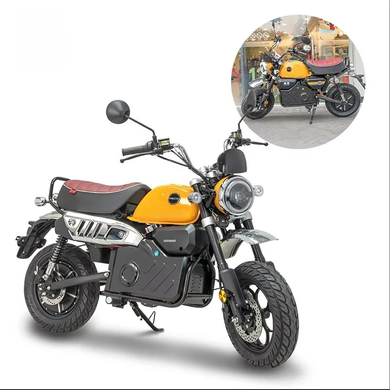 72V 1200W Electric Mini Motorcycle Adult Retro Compact Street Bike Factory Direct High Torque Hub Motor E-Moto
