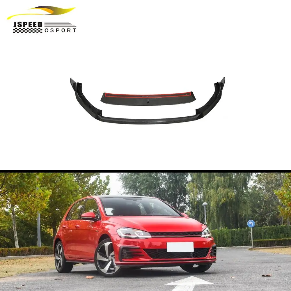 

Suitable for The carbon fiber front lip of the Volkswagen GOLF7.5 GTI hatchback with four doors from 2017 to 2019