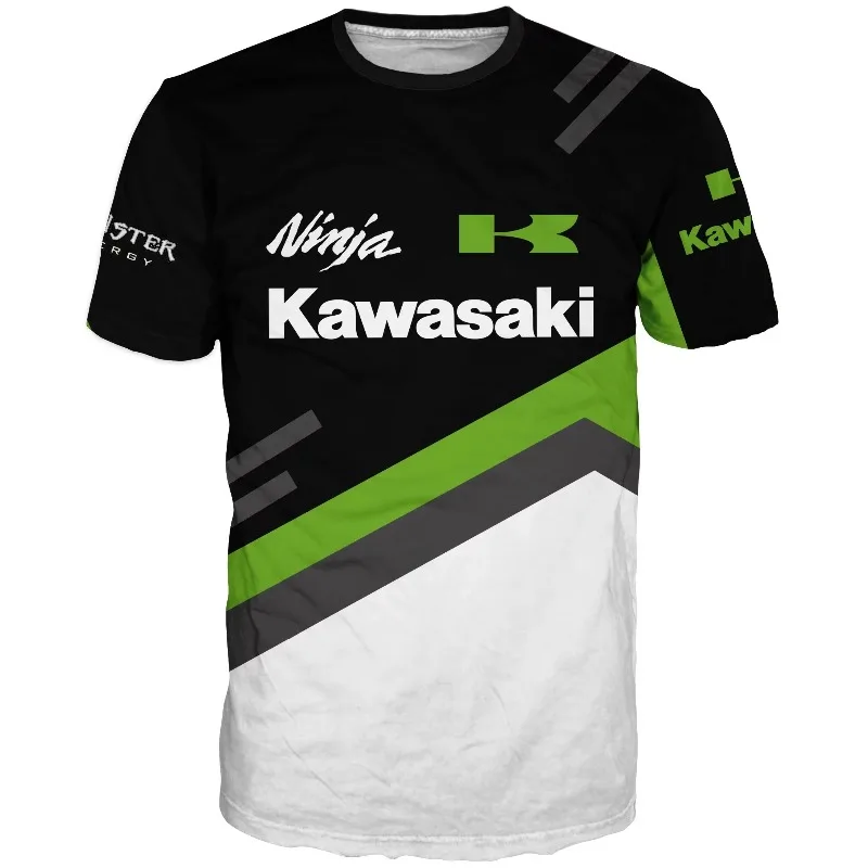 Kawasaki  New Quick drying Breathable Fashion Sports Adult and Children's Mountain Off road Cycling Short sleeved T-shirt