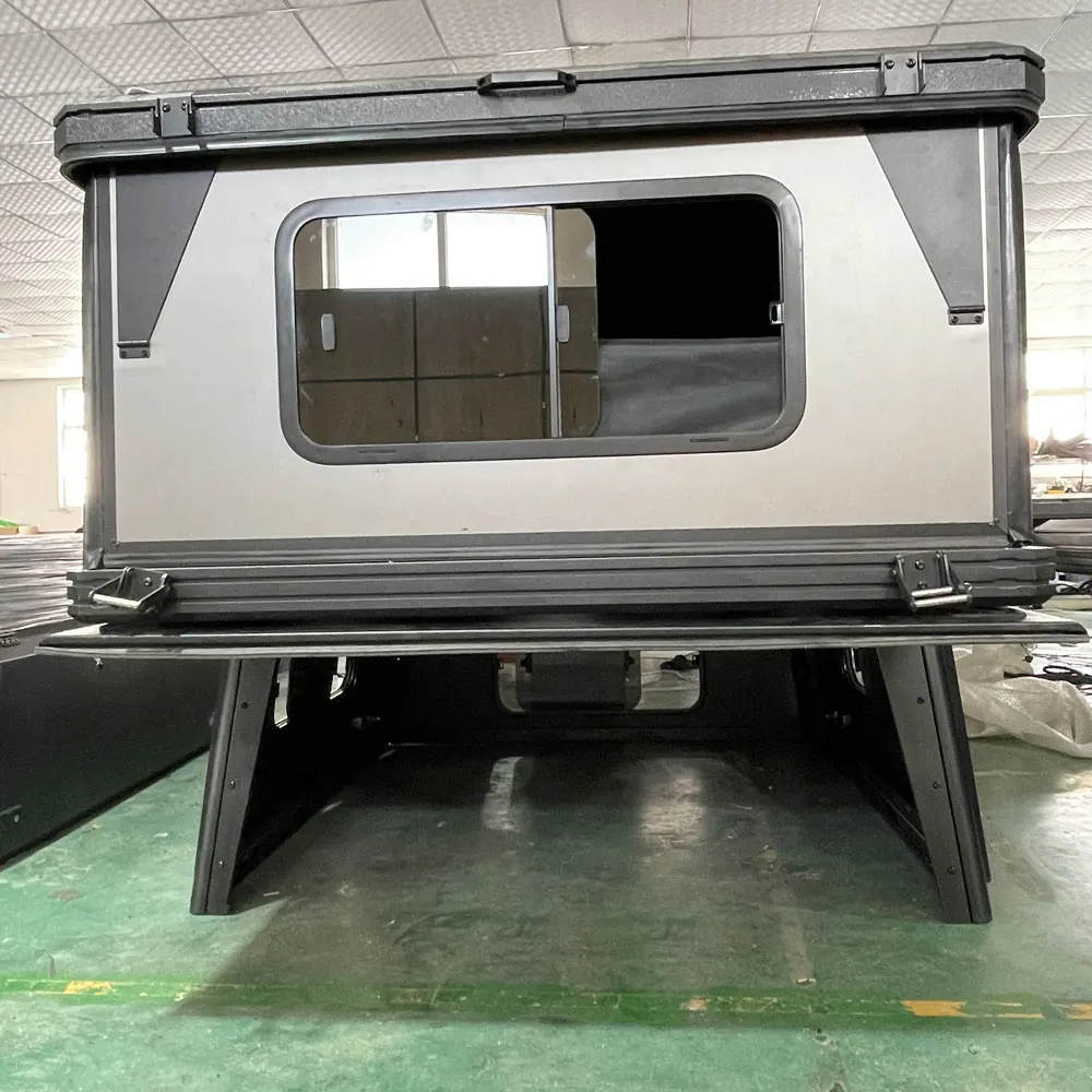 Hard Side Truck Camper, for Off-Road Pickup Bed, Aluminum Hard Roof Slide-in RV, Outdoor Camping Cabin, Overland Traveling