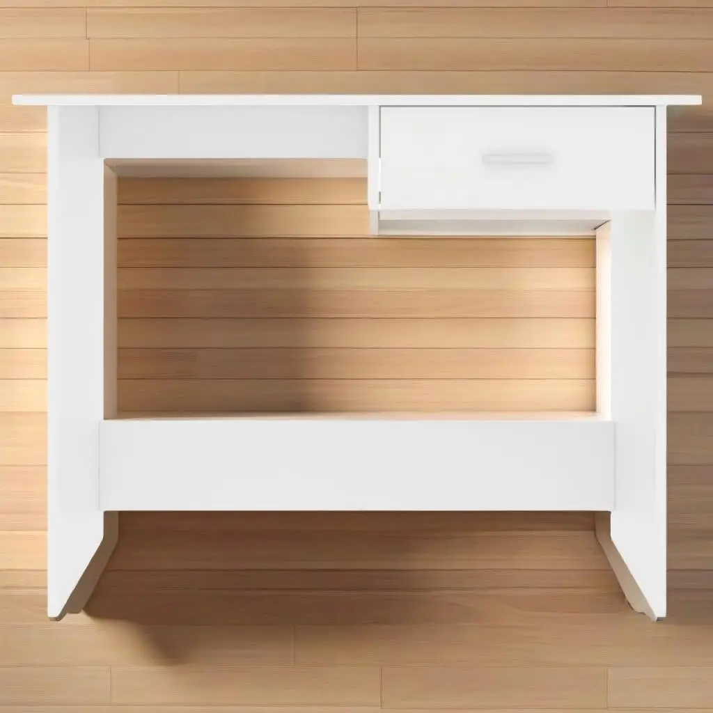 

39.4x19.7x29.9 White Engineered Wood Desk - Stylish and Durable Furniture for Home Office