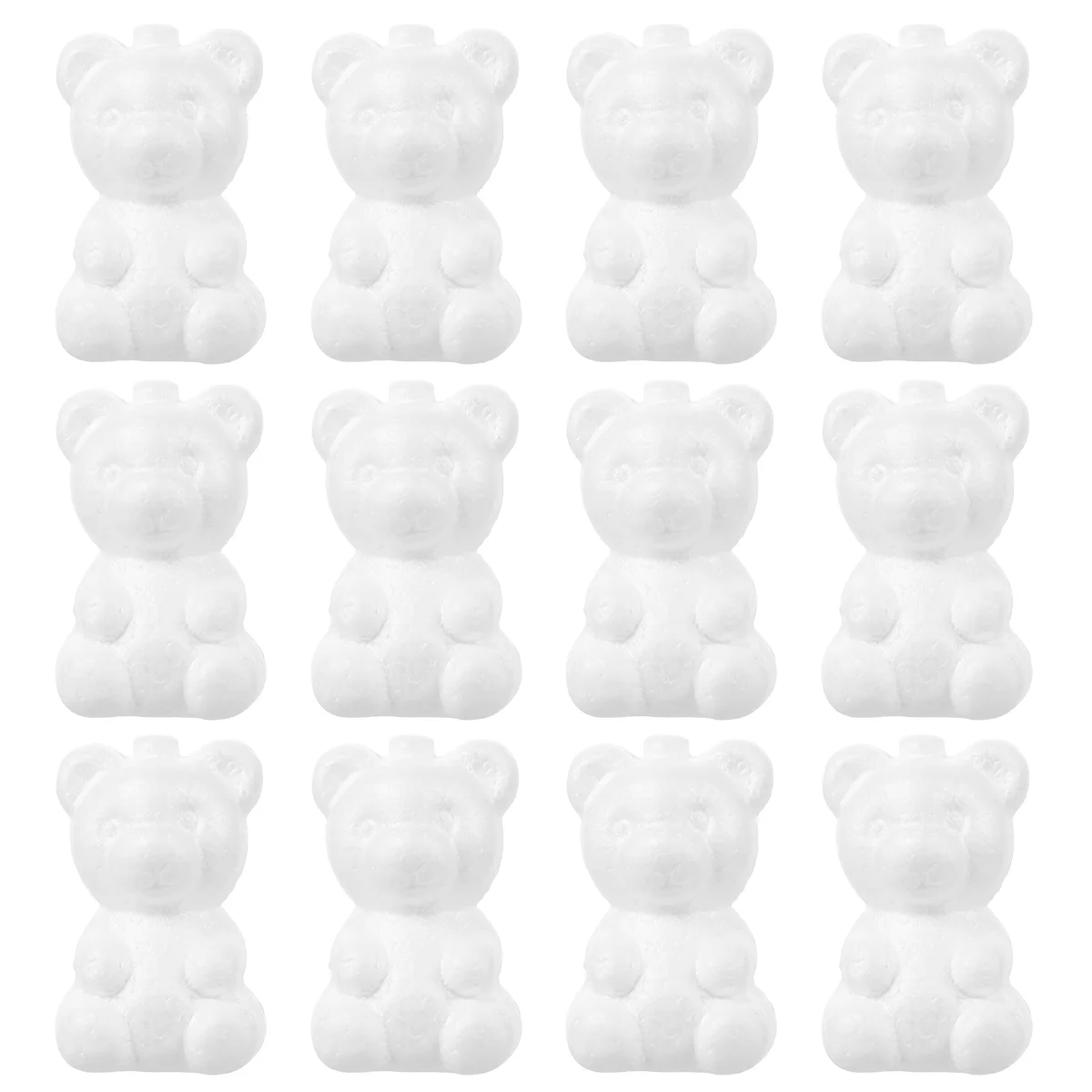 20 Uds. De moldes con forma divertida de oso de burbujas, pequeños animales de peluche, princesa, manualidades simples, accesorios de ramo de espuma