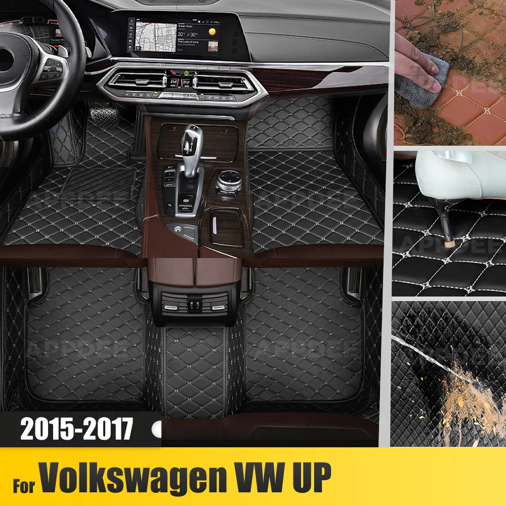 

Car floor mats For Volkswagen VW UP 2015 2016 2017 Custom auto foot Pads automobile carpet cover interior accessories