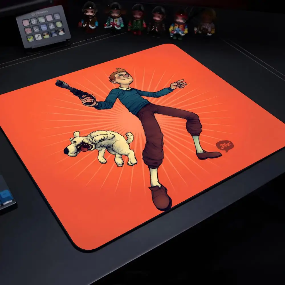 The Adventures Of Tintines Mouse Pad Gaming Laptops Keyboard Mat Deskmat Pc Accessories Desk Protector Mousepad Gamer Mats Anime