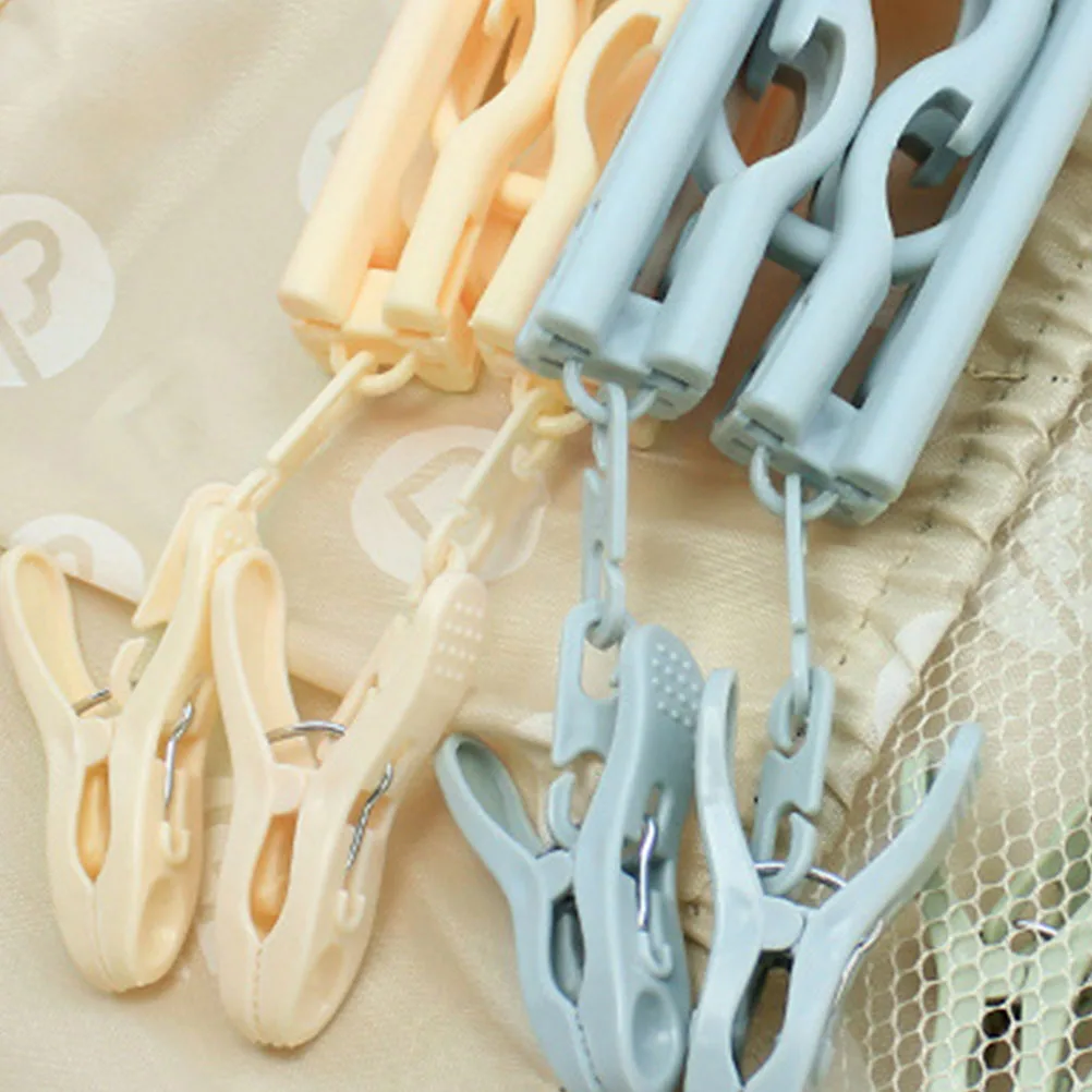 

Clip Multifunctional Hanger Clothes Hanging Rack Drying Racks Portable Beige Hangers