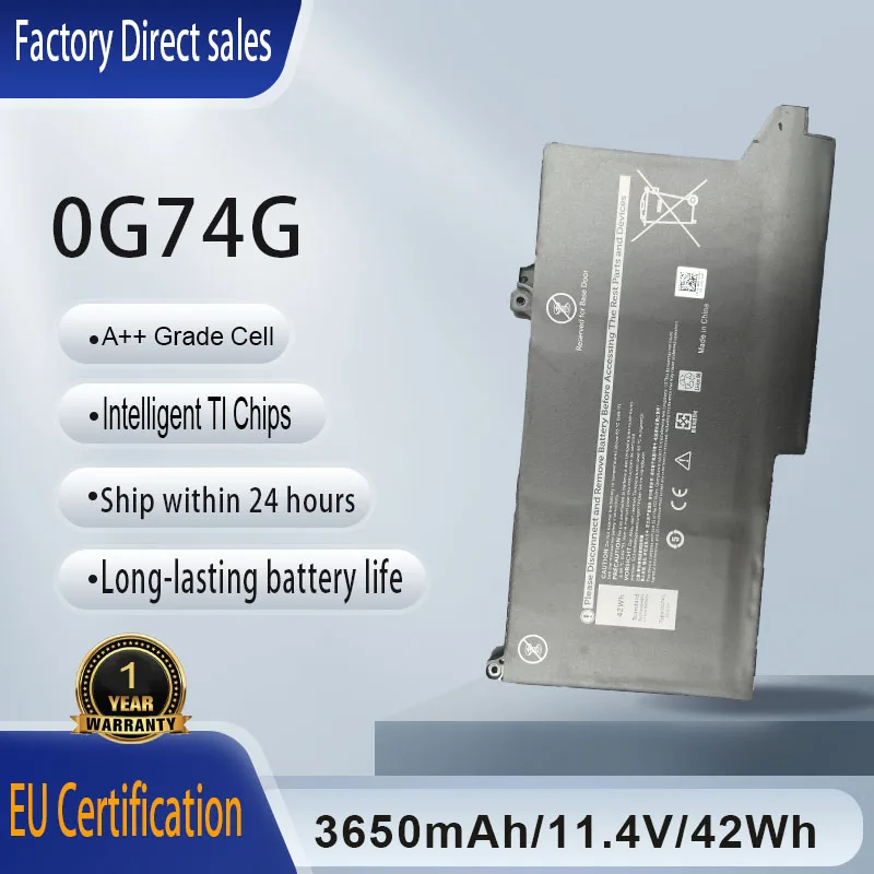 

New Laptop Battery 0G74G DJ1J0 For Dell Latitude 12 7000 7280 7480 5300 531013 7390 7290 E7280 E7380 E7480 inspiron 7306 2-in-1