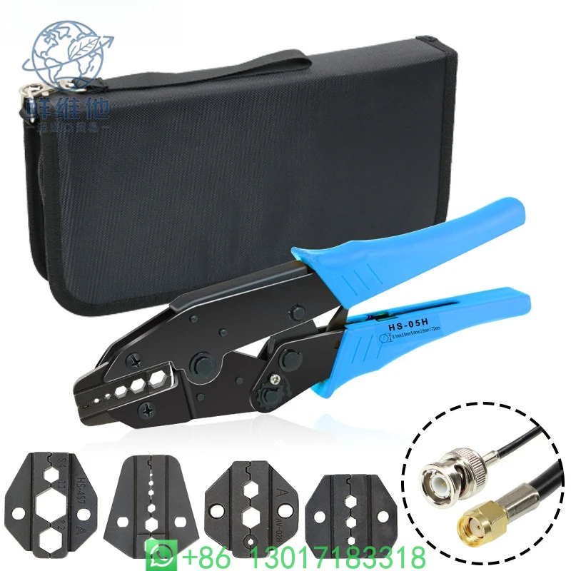 

BNC Connector Cable Hex Terminal Crimping Pliers for CCTV Video Coaxial Connector Fiber Optic Tool