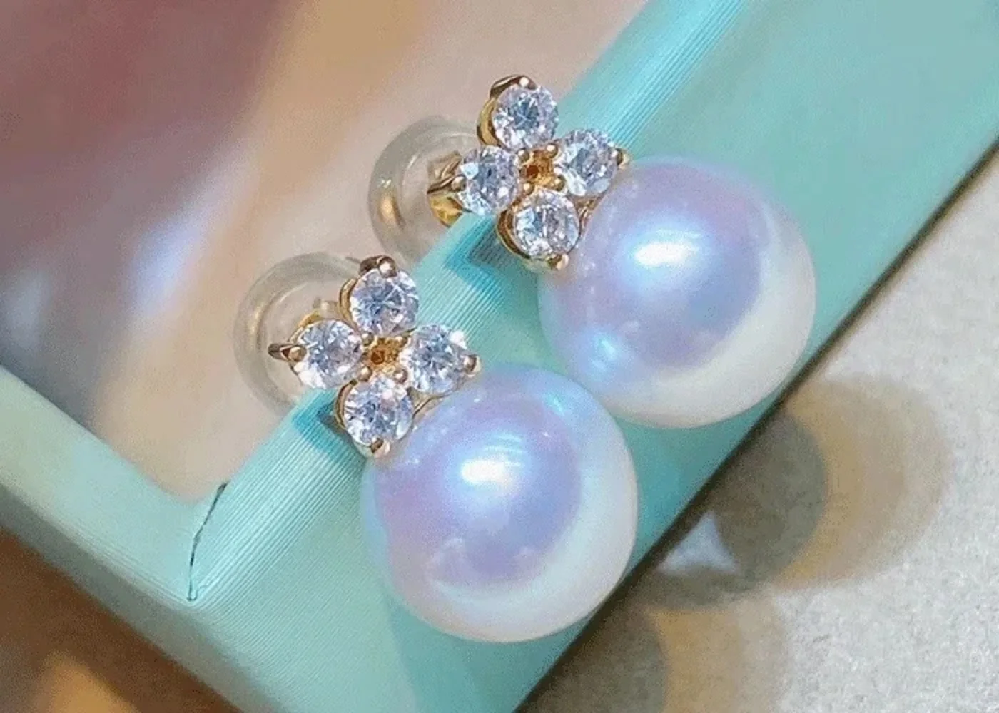 

Natural pearl AAAA8-9mm Japanese round pearl earrings 18K/AU750 gold minimalist design pearl jewelry earrings