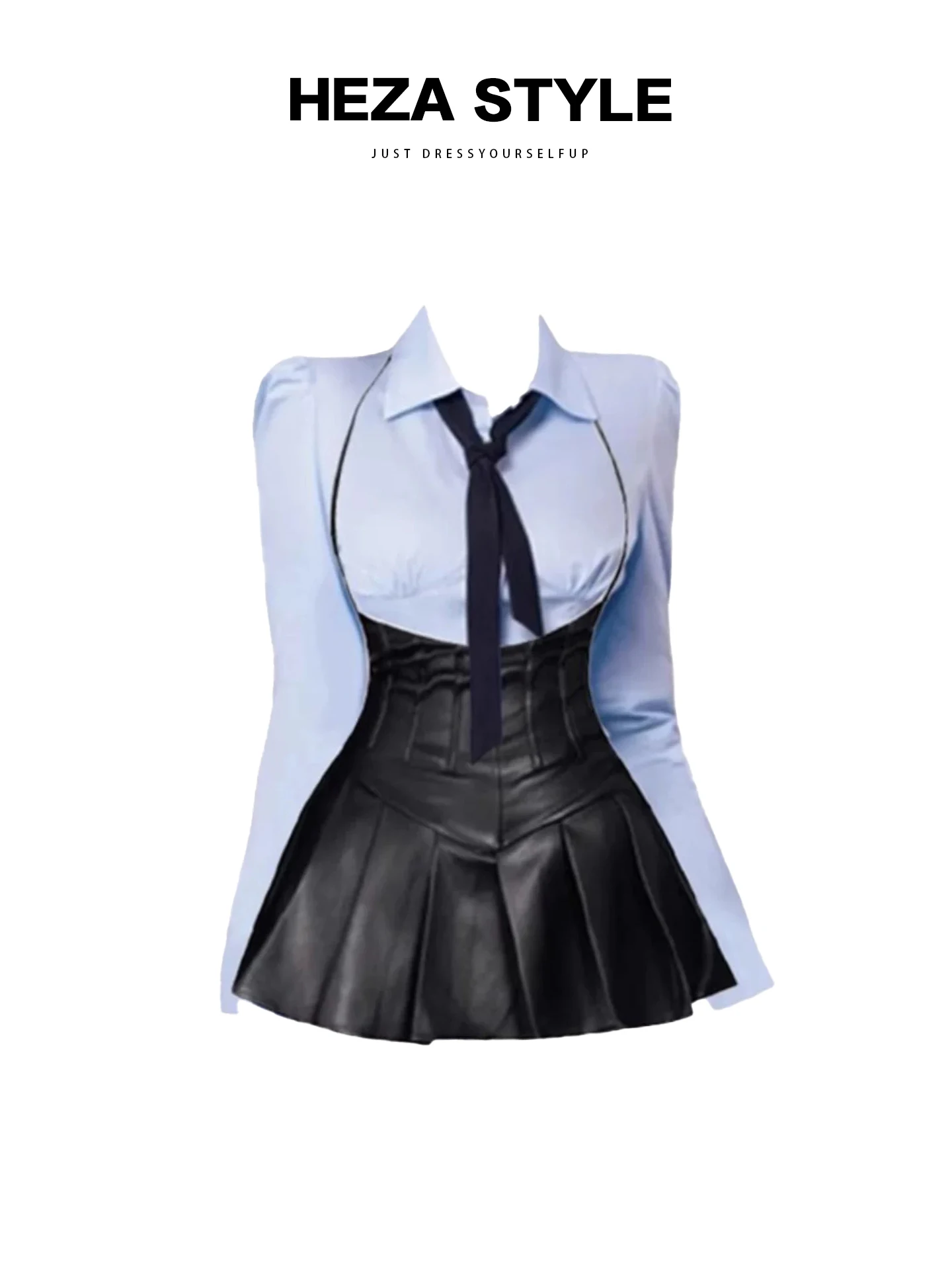 

Heza Spicy American Sle Leather Jaet irt Women's Autumn College orm Biodiversi Set Faionable plus Size Set