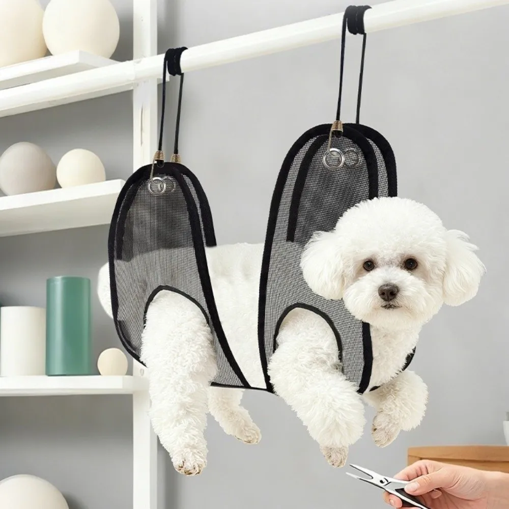

Anti Scratch Cat Bath Restraint Bag Safe Anti Bite Pet Trimming Fixed Bag Adjustable with Hooks Pet Grooming Bag