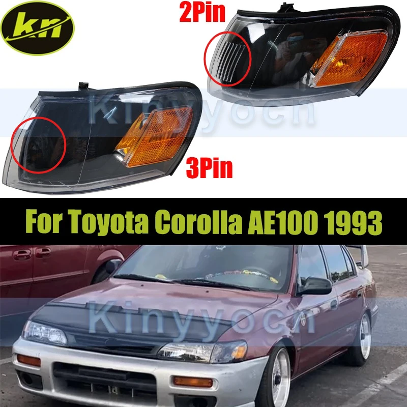 

1 пара, версия США, угловой светильник для Toyota Corolla AE100 1993, автомобильная фара, указатель поворота, угловой светильник