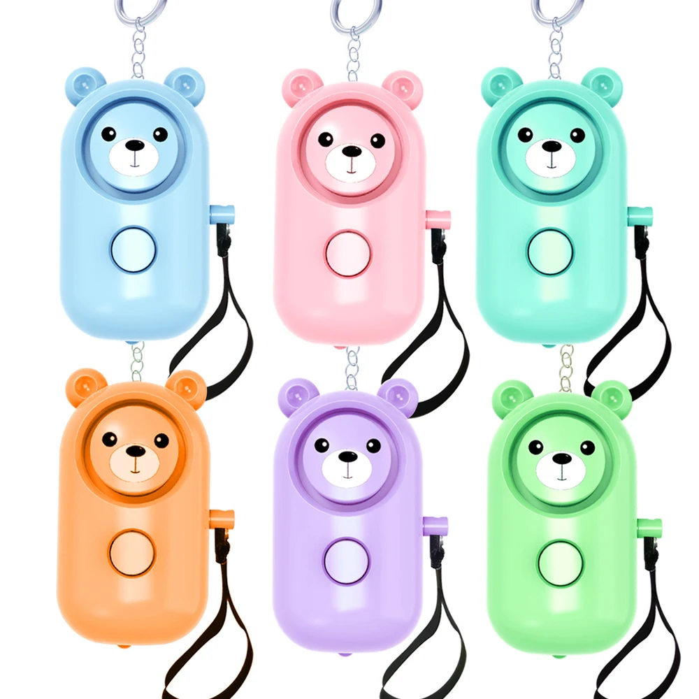 Safety Alarm Women and Children Elderly Cartoon Safety Alarm Key Chain Backpack Pendant Personal Safety Protection Device