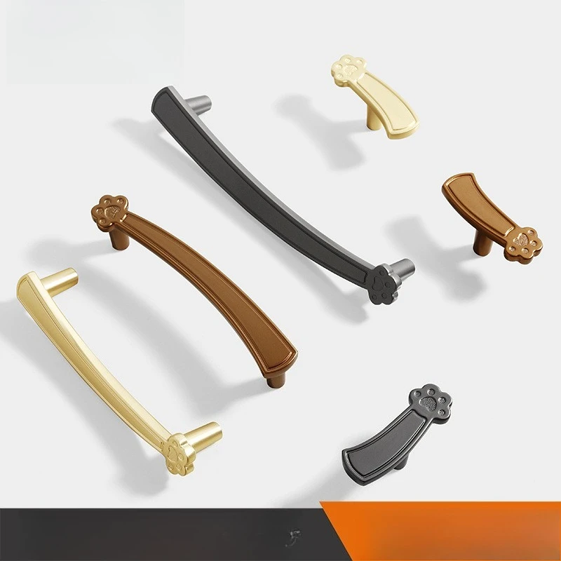 Luxury Black Cabinet Handles Creative Drawer Pulls for Wardrobe Furniture Hardware