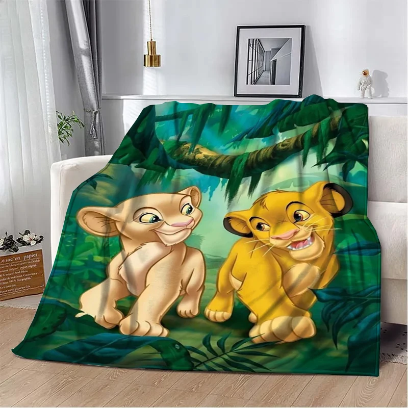 

Disney Simba Lion King Nap Blanket Four Season Children Soft Flannel Plush Winter Blankets for Sofa Fluffy Bed Kids Bedroom Gift