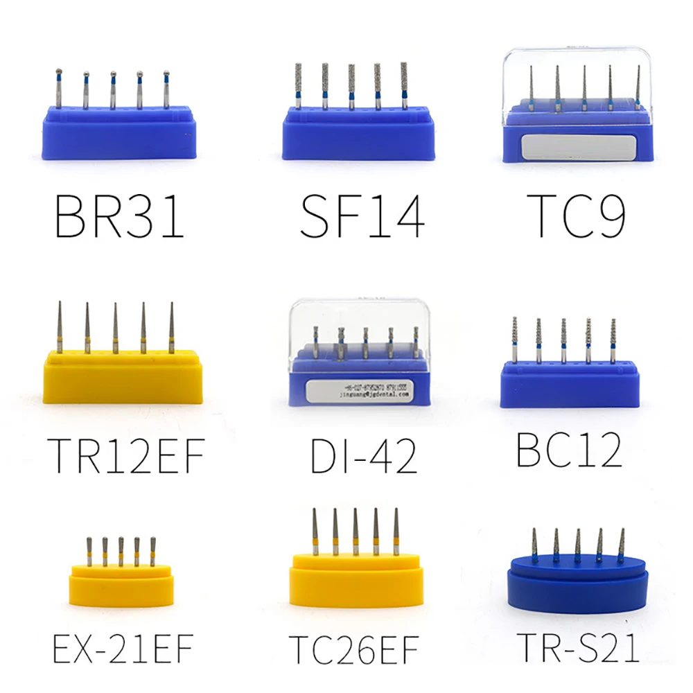 10PCS/Pack Dental Diamond Burs Drill  BR-41 TR-13 FG 1.6mm Bur for High Speed Handpiece Dentist Tools Dental Polishing Burs