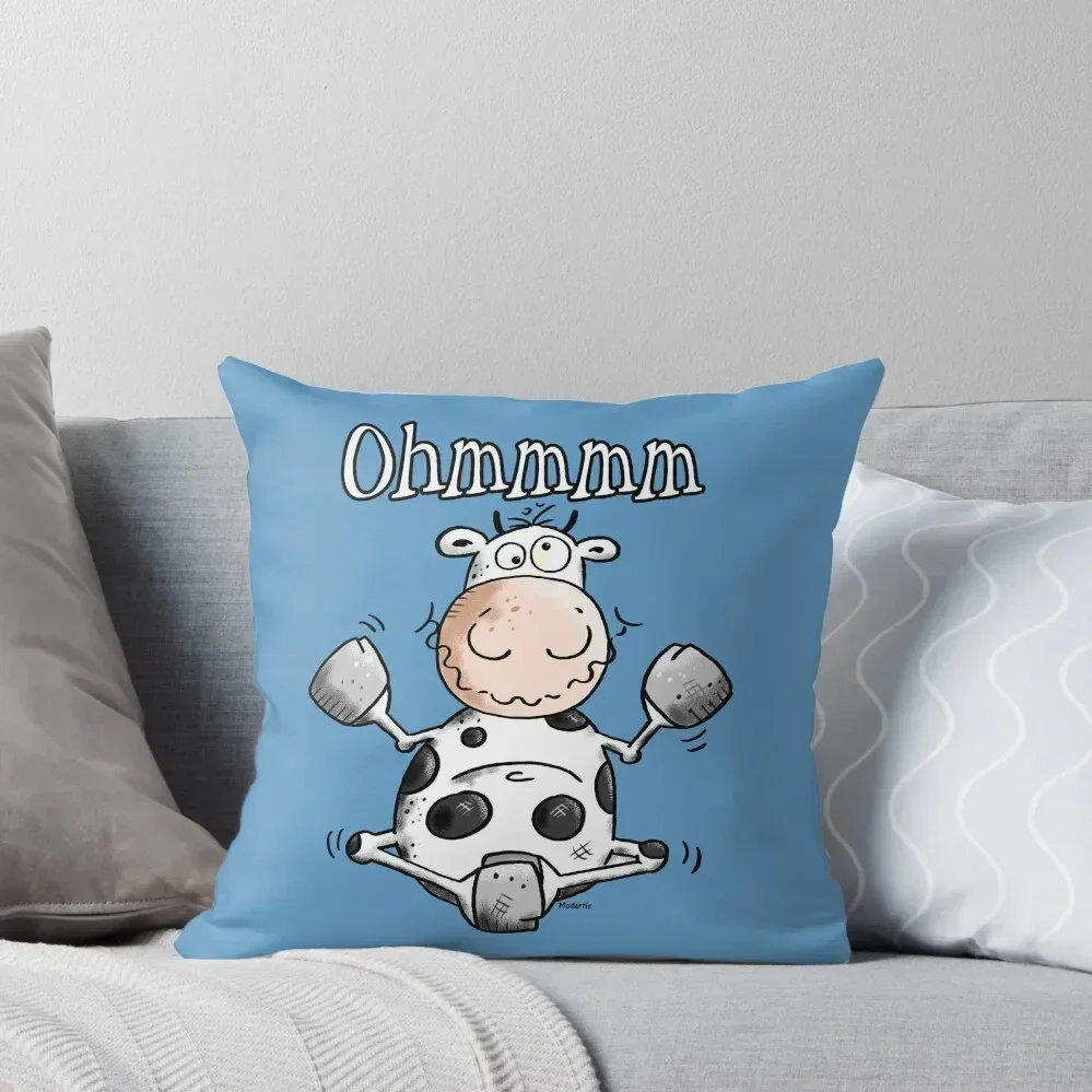 

Yoga Cow - Meditation - Comic - Funny Gift Cartoon Throw Pillow Sofa Cushion Cover Cushions Cover Cushions Home Decor pillow