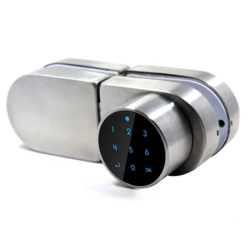 

2024 Security Smart Digital Password Card App Office Glass Door Lock With Handle