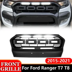 Front Racing Grille Wildtrak Grills Fit for FORD Ranger T7 T8 Wildtrak PX2 PX3 2015-2021 Mesh Mask Cover Grill Pickup Car Parts