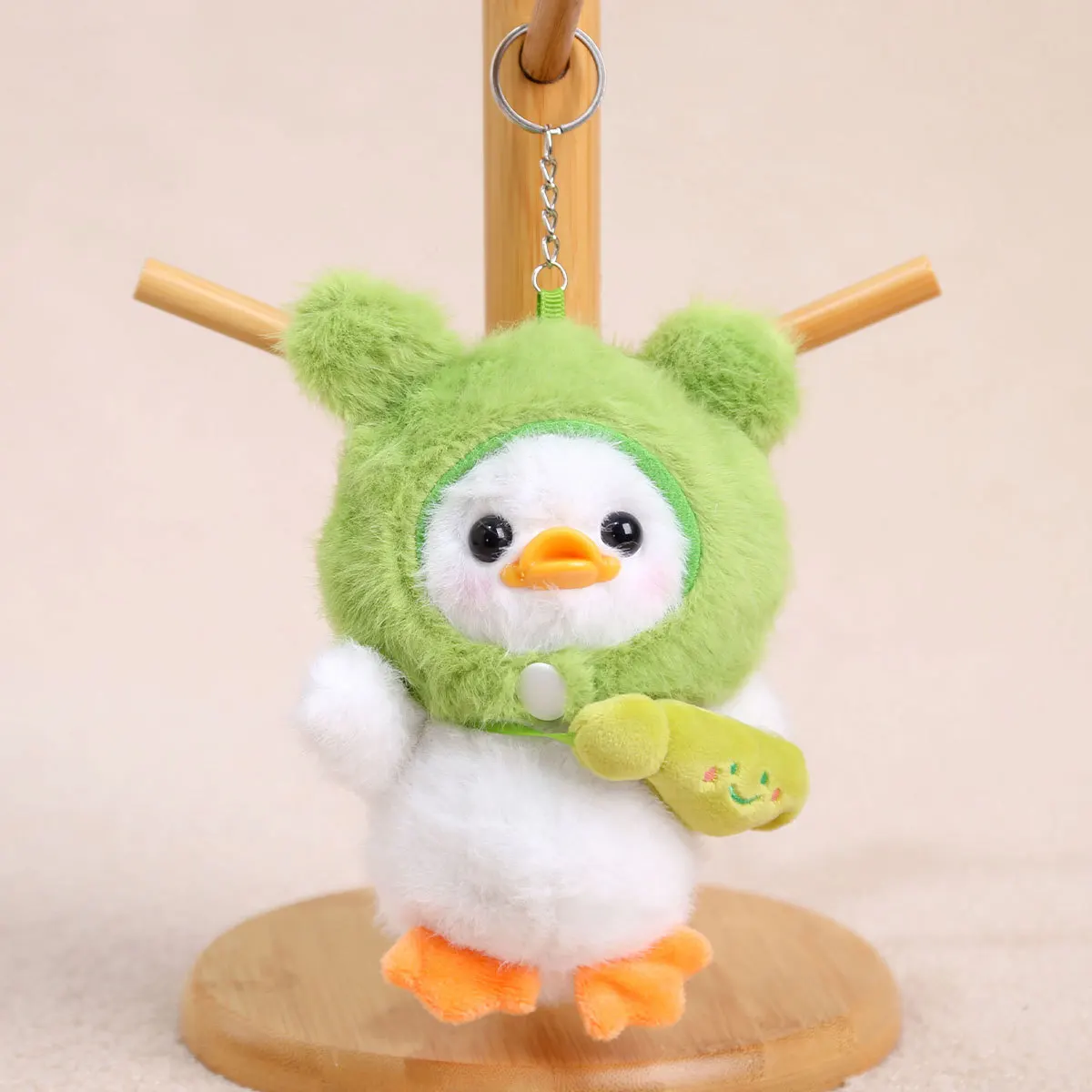 Cute Duck Plush Dolls Keychain Stuffed Animal Cartoon Backpack Pendant Small Duck Plush Toys Ornament Children's Birthday Gifts