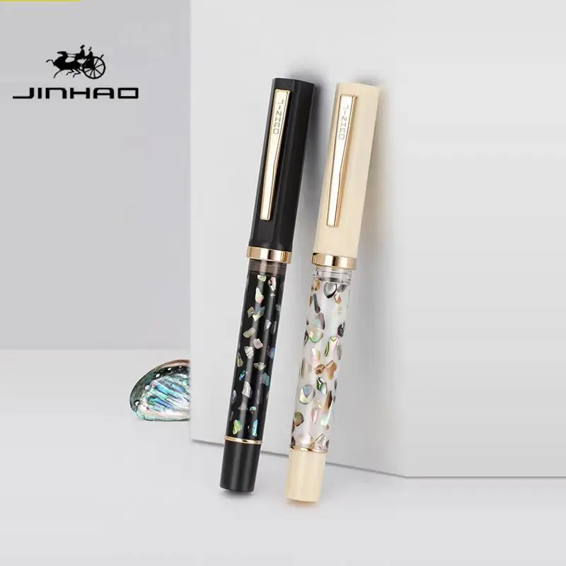 جديد Jinhao 58 الملونة اللؤلؤ شل تصميم قلم حبر جودة عالية القرطاسية مكتب المدرسة الكتابة أقلام الحبر للطلاب هدية