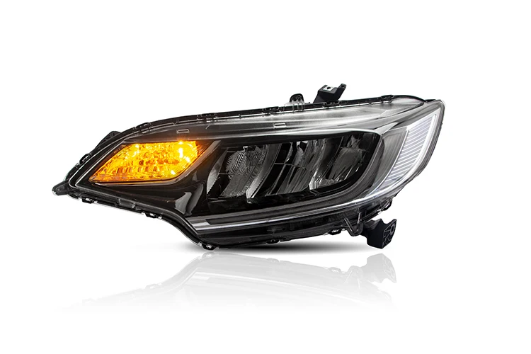 Paar Auto-Scheinwerfer-Baugruppe für Honda Fit Jazz GK5 2014–2018, Auto-Frontlicht, Plug & Play, Auto-LED-Scheinwerfersystem