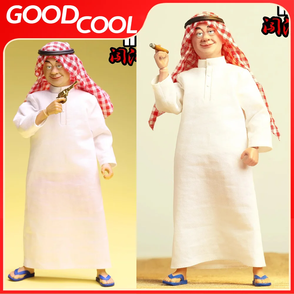 BOBTOYS CJH013 1/12 Scale Male Soldier Arab Wealthy Man Full Set Model 6 Inch Action Figure For Fans Collection Toys Gifts