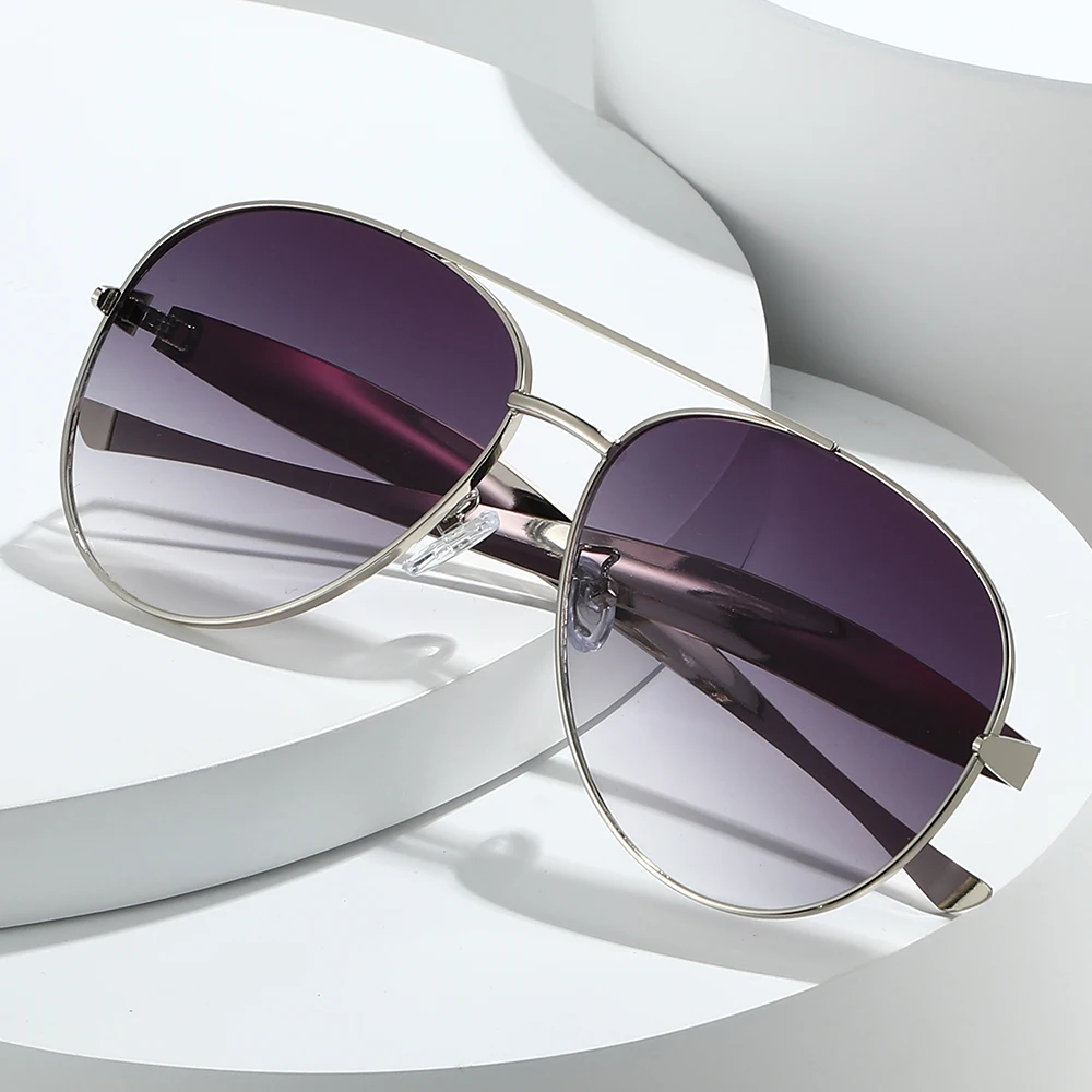Hot Aviation Sunglasses Women Full Metal Tint Y2K Fashion Street Shopping Shades Pilot Ins Popular Shades