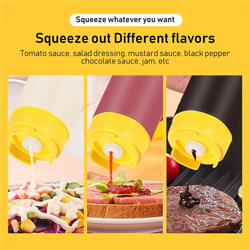 【ホット】逆さプラスチックスクイズボトル 16 オンス詰め替 - Sauce Squeeze Bottle のレビューと価格