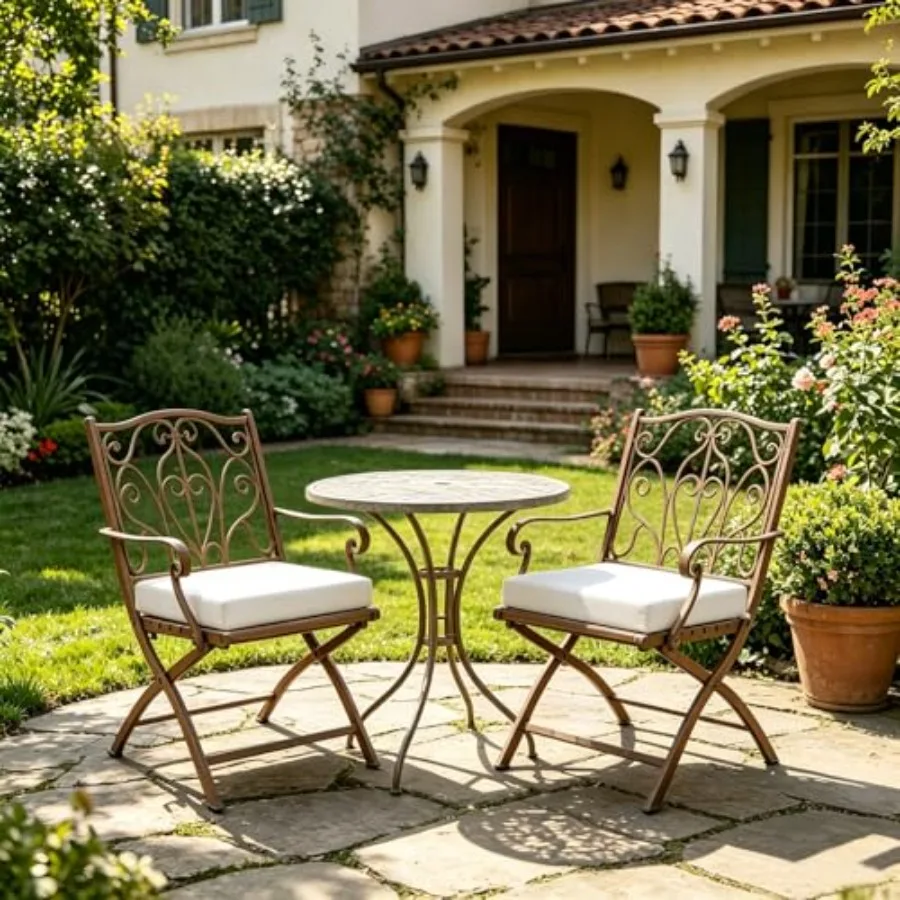 ch Outdoor Chair Cushions for Patio Furniture, UV Resistant Non Slip Waterproof Replacement Patio Seat Cushion with Ties Set of