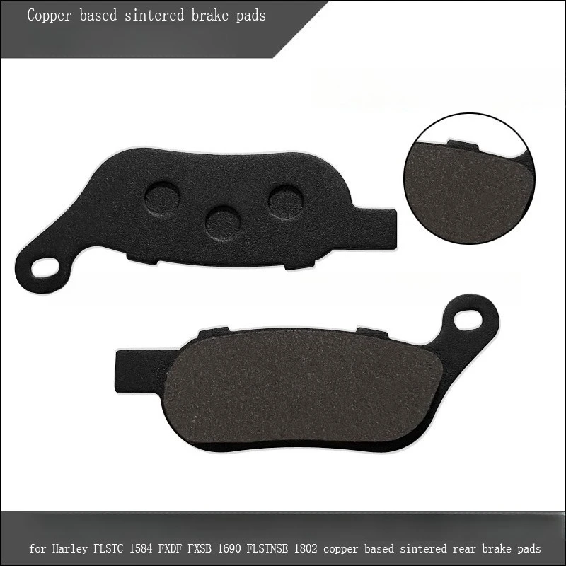 

For Harley FLSTC 1584 FXDF 1690 FLSTNSE 1802 Copper Based Rear Brake Pads