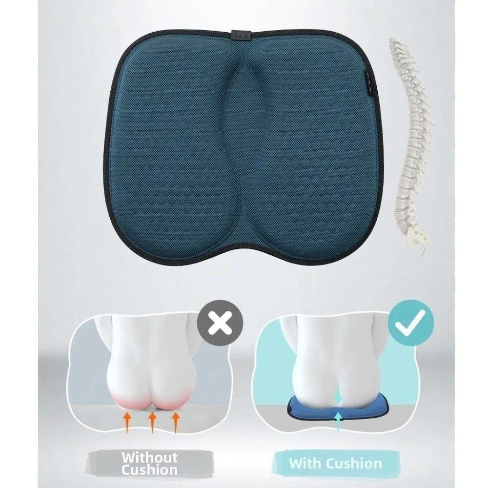 Four Seasons Cooling Gel Cushion Breathable Honeycomb Car Cooling Seat Pad Waist Support Ergonomic Automobile Cushion Summer