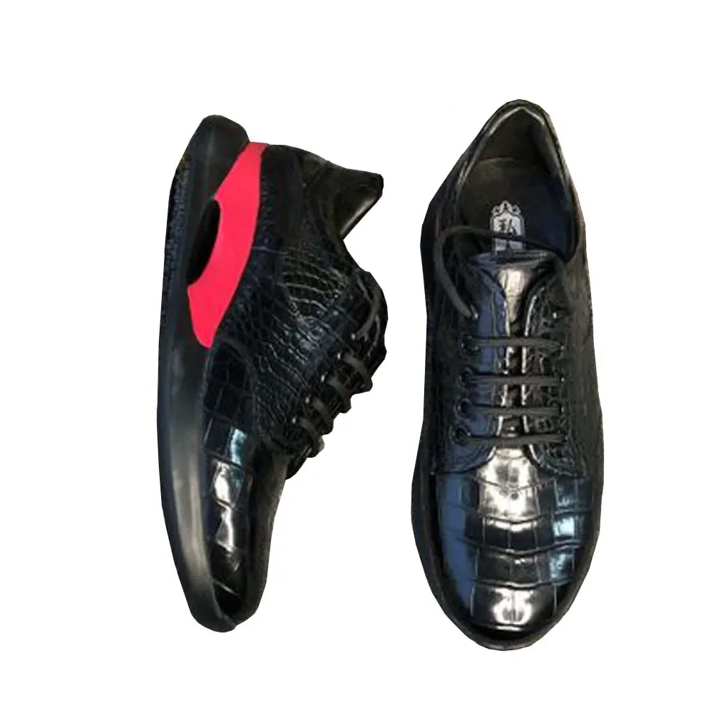 

o Fiskun новые мужские туфли из крокодиловой кожи, мужские удобные кожаные туфли для отдыха и бизнеса