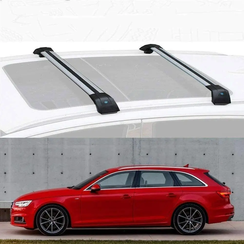 2Pcs Fits for Audi A4 Avant All Road 2013-2018 Roof Rail Rack Cross Bar Crossbar