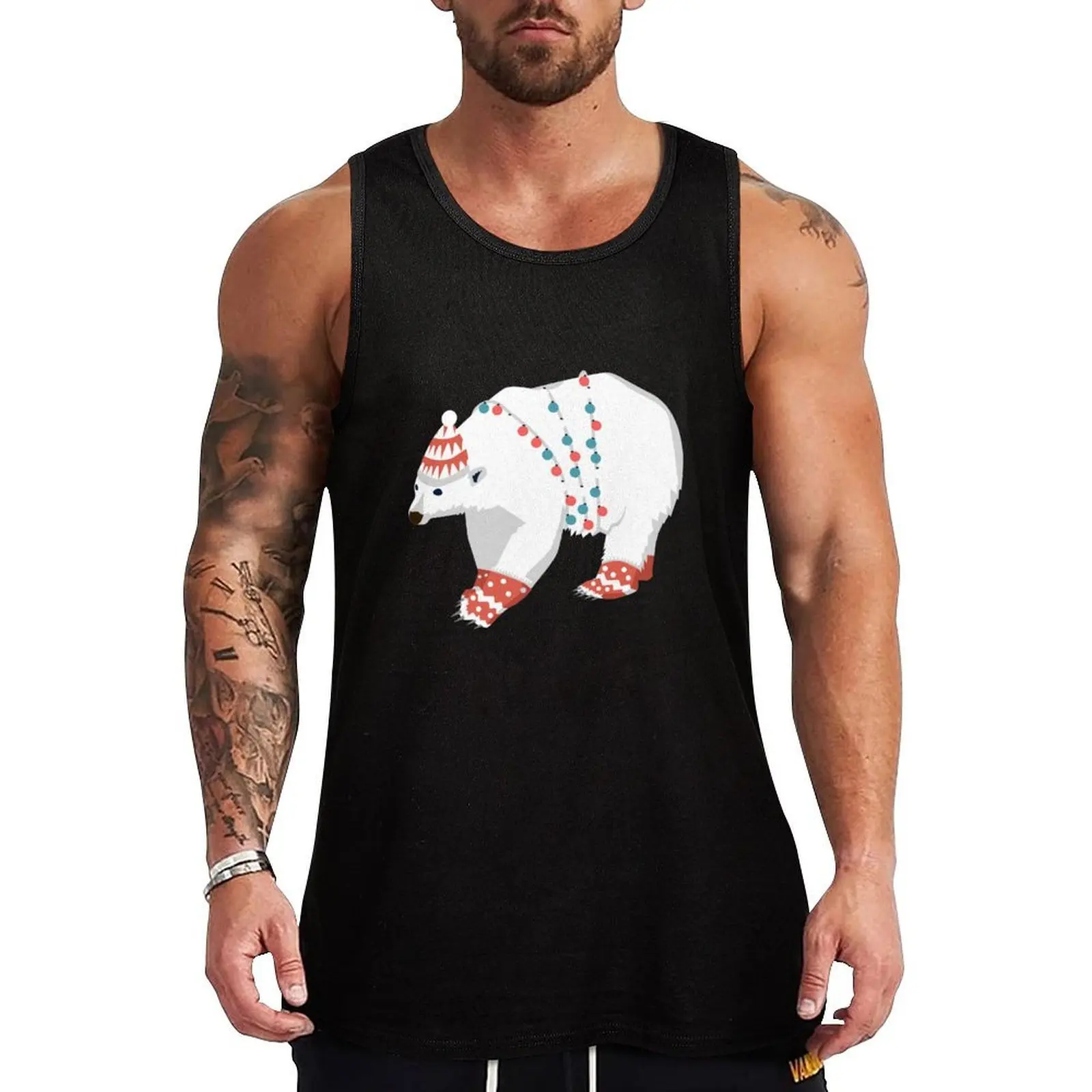 

Polar Bear Christmas Design For The Holiday Tank Top Lightweight Tank Top Breathable Quick Dry Sleeveless