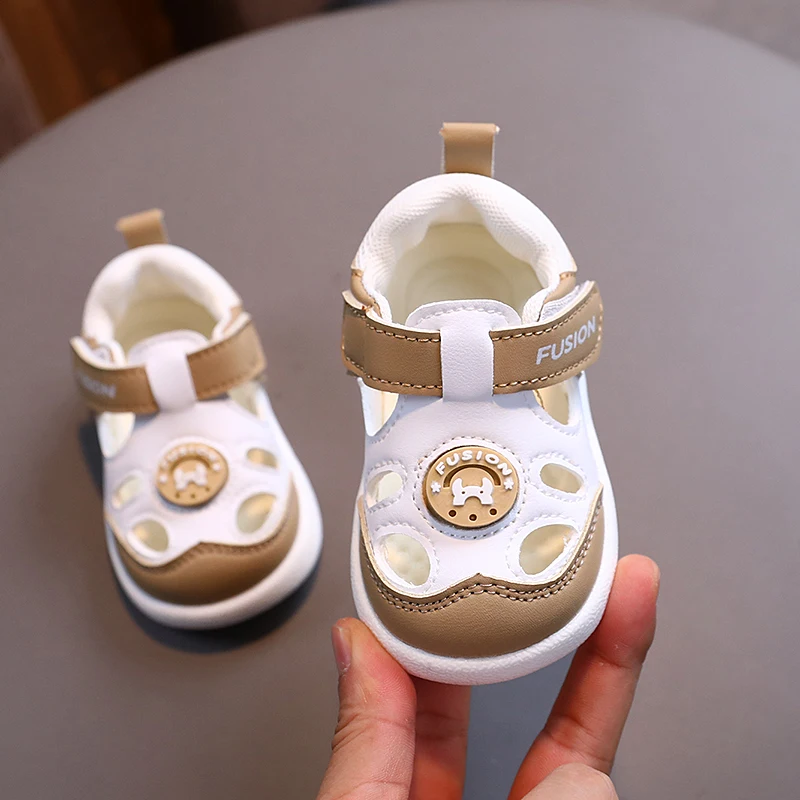 Sandalias para bebés y niños pequeños, zapatos para caminar, zapatos de verano para niñas, suela suave, función de llave