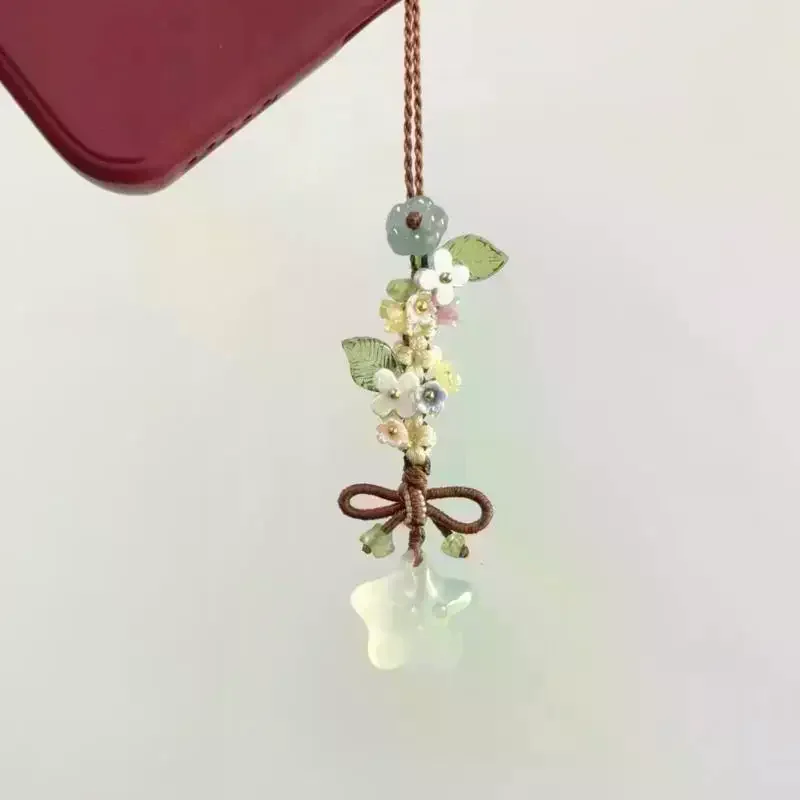 

Chinese Style Ice Transparent Star Flower Pendant Sweet And Cute Mobile Bag Pendant