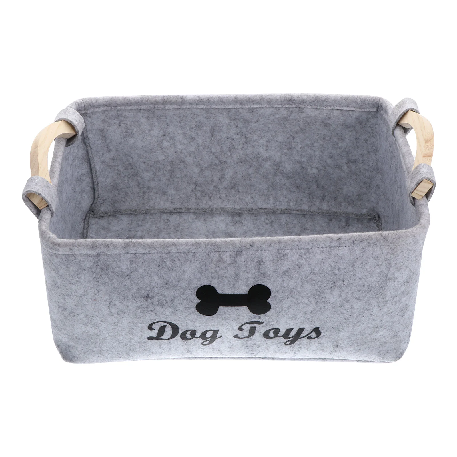 Pet Toy Bin and Organizer Felt Basket Chest Storage Container for Organizing and Storing Pet Toys and Accessories