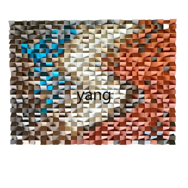 LTT entrance painting solid wood three-dimensional sound-absorbing board background wall sofa decorative painting