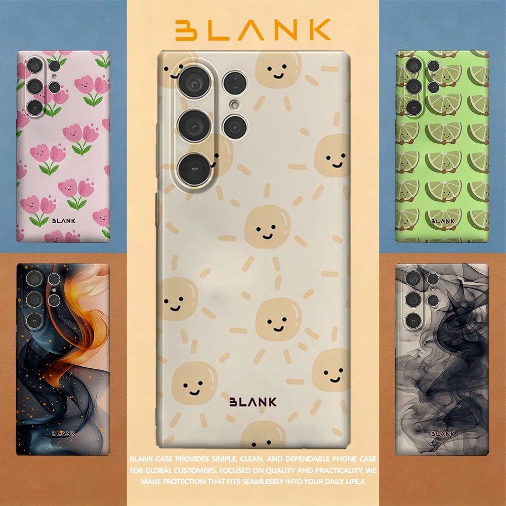 Smiley Sun Pattern For Samsung Galaxy S26 S25 S24 A56 A36 Phone Case Protection Cover for Women Girl Blank