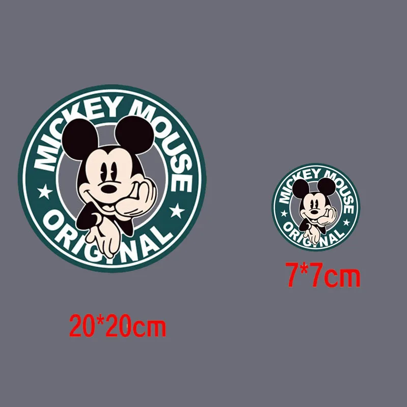 Disney Mickey Minnie Mouse Patches Iron On Hot Transfers Cartoon Clothing Patch DIY Sewing Clothes Bag Decration Sticker Gifts