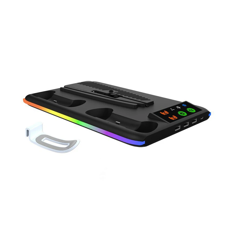 Voor PS5/Slim/Pro koelstandaard met LED-controller laadstation, koelventilator met 3 versnellingen voor PlayStation 5-console-accessoires