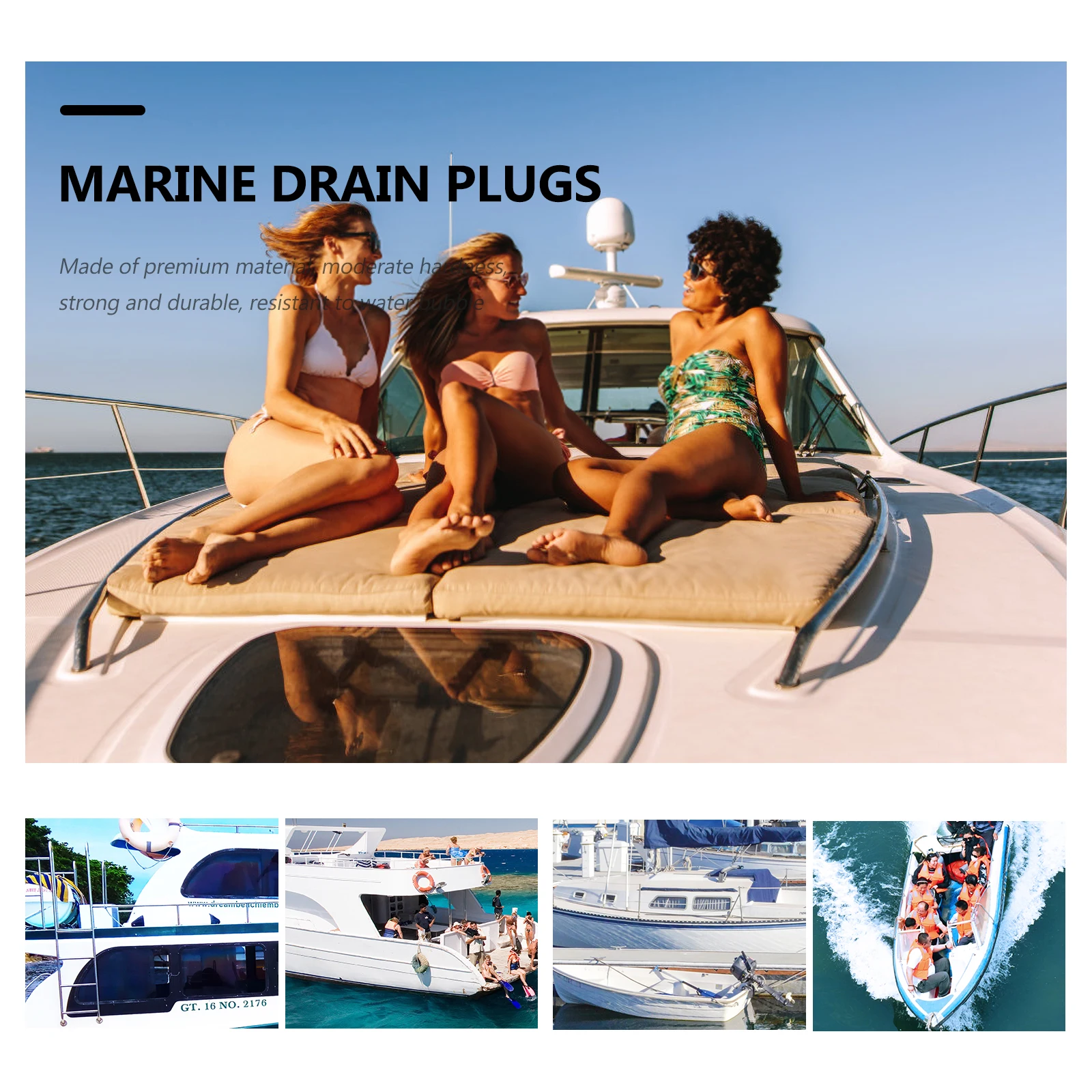 

Drain Plug Wire Block Rubber Boat Form-fitting Kayak Scupper Kit Plugs Hole Drainage Canoe Use Water Marine Replacement