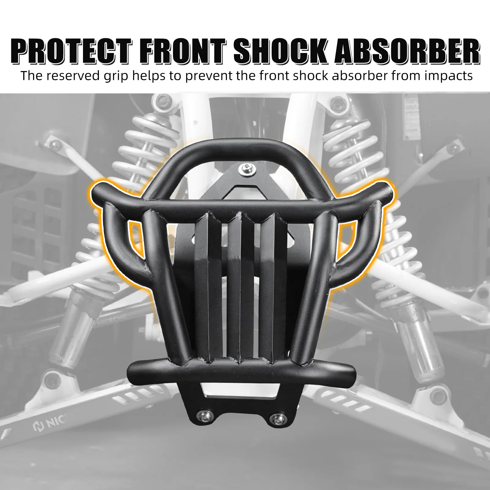NICECNC For Yamaha Blaster 200 1988-2006 Front Bumper Guard Protector Replace 3JM-2845N-30-00 Shock Absorber Protection Aluminum