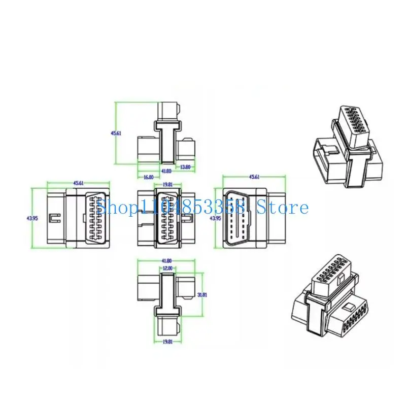 

Многофункциональный разъем-адаптер 652F, 16-контактный штекерный разъем с двойными гнездовыми выходами для улучшения легкий