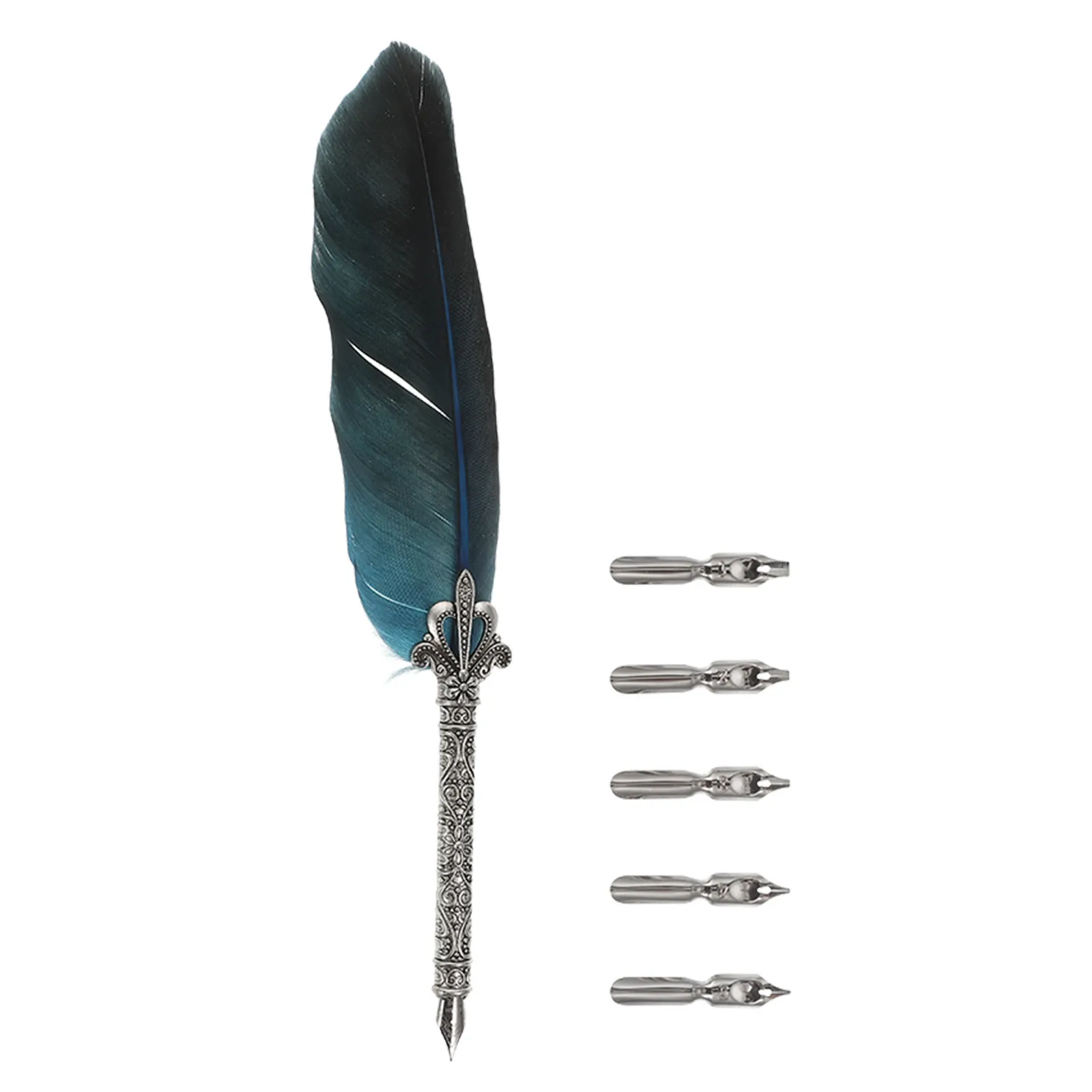 

1Set Dip Pen Calligraphy Quill Pen Set Premium Material Style Includes 5 Replacement Nibs Best Gift for Students