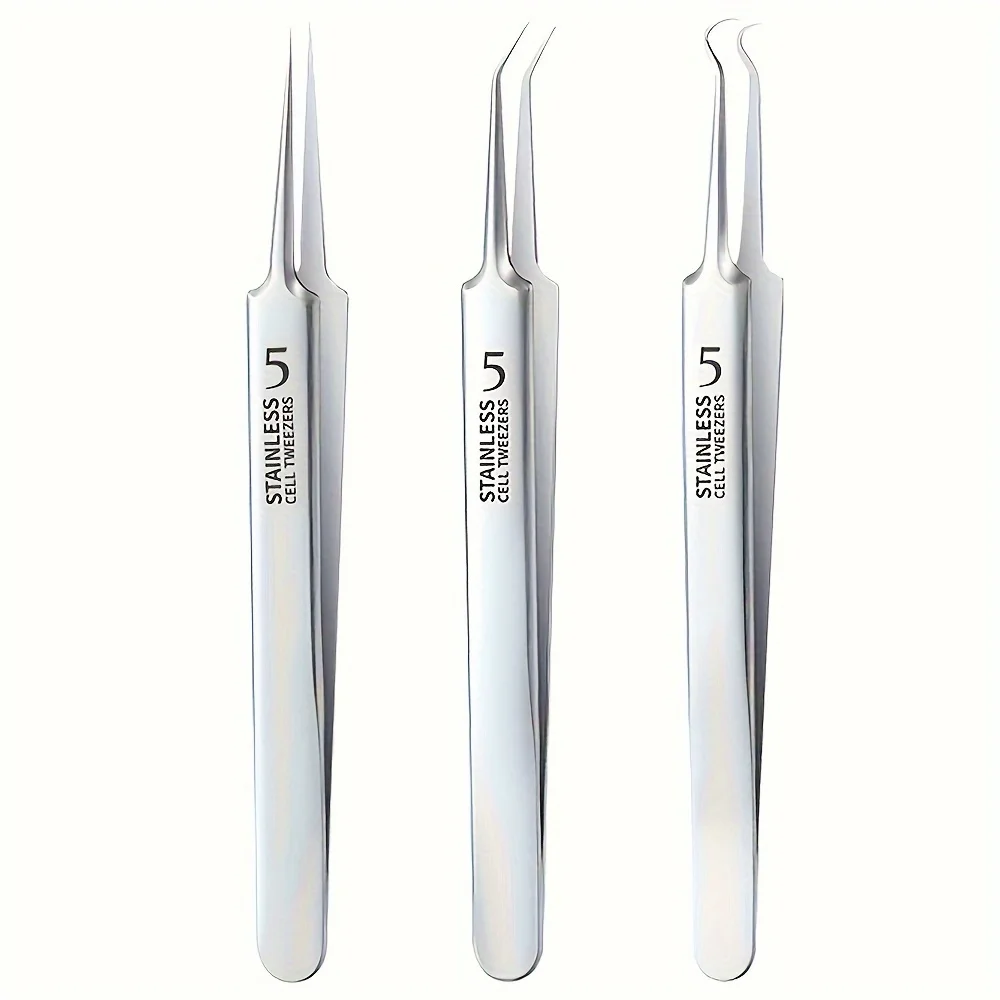 Clear Skin Stainless Steel Tweezers - Acne & Blackhead Removal, Hypoallergenic, For All Skin Types